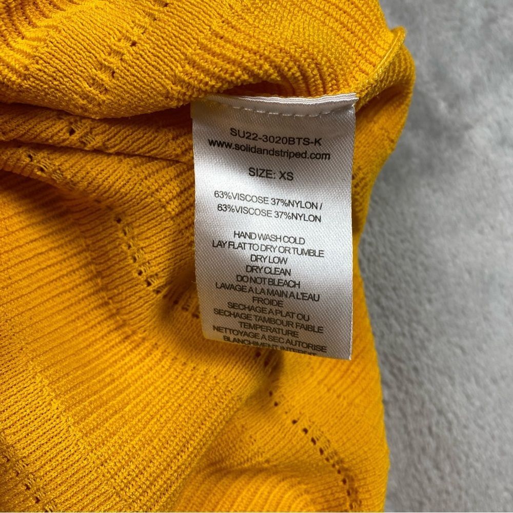 Solid & Striped The Lola Maxi Dress In Butterscotch Stretch Knit Retro Sz XS - Picture 7 of 7